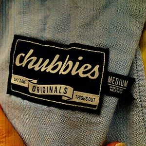 Men’s size medium khaki Chubbies shorts in excellent condition.